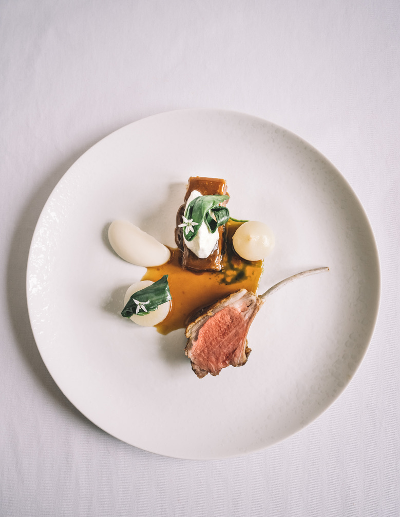 On the plate